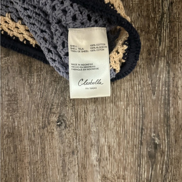 Cleobella Crochet Crop Top - Blue and Tan - Picture 6 of 6
